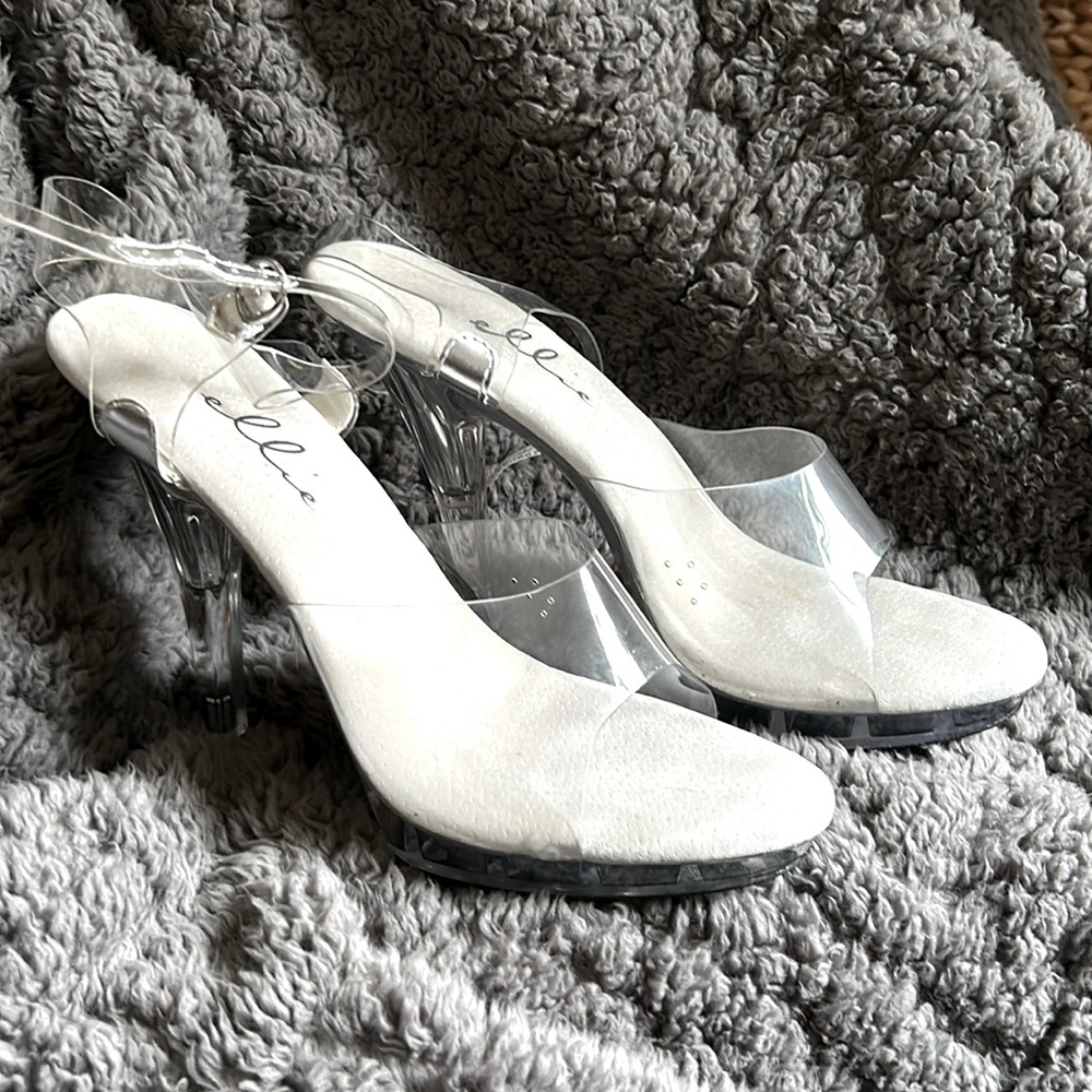 Ellie “M-Brooke” Clear Platform Acrylic Heels